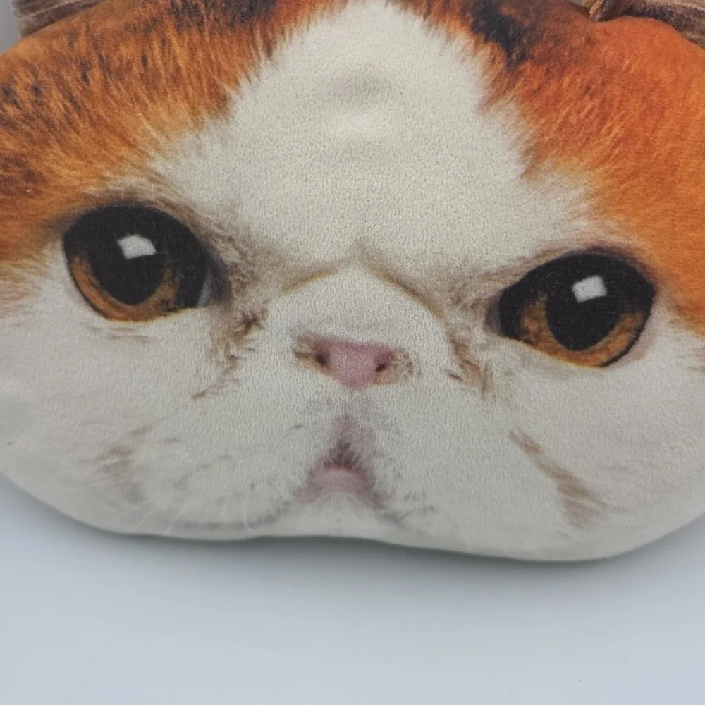 SNOOPY CAT FACE  HEAD PLUSH DECOR ACCENT PILLOW 15